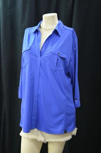 OGIO Womens Collared Polo Shirt Blue Top Golf Blouse knit stretch size XL NEW  - Picture 1 of 6