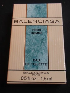 BALENCIAGA POUR HOMME .05oz 1.5ml. EAU DE TOILETTE,SPLASH Sample - Picture 1 of 3
