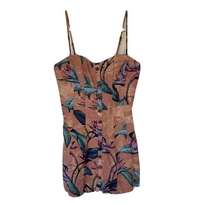 Vestido Kimchi Azul Talla 2 Aves del Paraíso Estilo Tropical Hawaiano Floral Rubor Foto 1 de 4