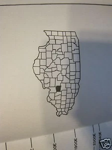 VINTAGE MAP BOND COUNTY ILLINOIS IL.ILL. RURAL REFERENCE SIGN SYSTEM ~UNUSUAL - Picture 1 of 8