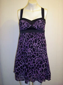 Gorgeous Black & Purple Strappy Dress from Jane Norman - Size 8 - BNWOT!! - Picture 1 of 3