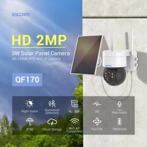 2MP PT WIFI PIR Alarm solar panel IP Camera 2-Way Audio IP66 Night Vision - Picture 1 of 12