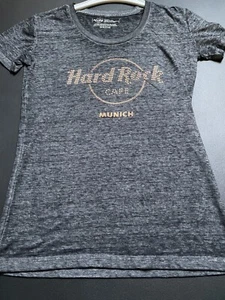 NEU HRC Hard Rock Cafe T-shirt Damen Munich Gr XS Extra Small Anthrazit Meliert - Bild 1 von 4