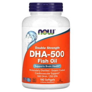 Now Foods, DHA-500, Double Strength, 180 Softgels - Foto 1 di 2