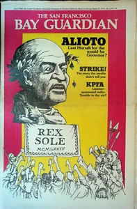 San Francisco Bay Guardian March 14 1974 KPFA Mayor Joseph Alioto - Picture 1 of 5