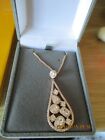 Lovely rose gold colour pendant and chain with stones by Jon Richard BNWT
