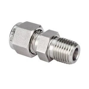 FITOK 316 SS 5/8 in Tube OD x 1/4 Male NPT Compression Tube Fitting - Picture 1 of 2