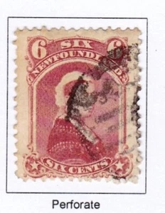 Newfoundland 1868 6c perforate (C035) - Picture 1 of 1