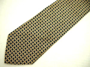 Brooks Brothers Makers Herren Krawatte Krawatte Marineblau Beige Geometrisch 59" - Bild 1 von 4