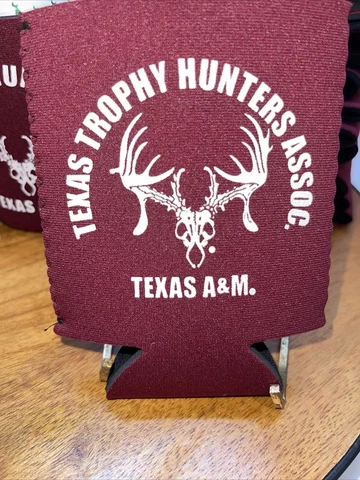 Texas Trophy Hunters Assoc Texas A&M Koozie price Is Per Item Free Shipping Cover