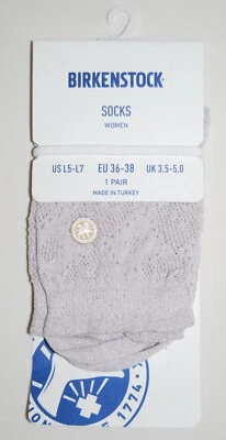 NUEVO CON ETIQUETAS Birkenstock Mujeres Rosa Brillo Algodón Bling Ajour Crew Calcetines talla 5-7 Foto 1 de 4