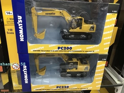 1/50 Scale Komatsu PC200 Excavator Vehicle Alloy Diecast Construction Model Toy - Image 1 of 4