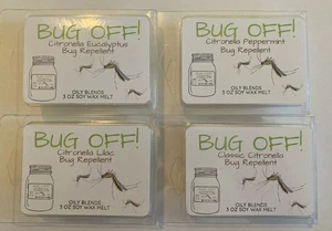 Duftwachs Melts Bug Off - 4 Stück ölige Mischungen Flieder Pfefferminze Eukalyptus - Bild 1 von 2