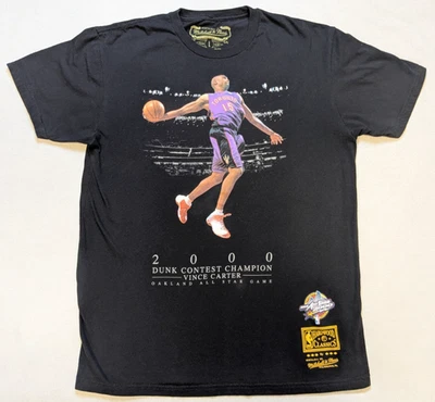 Toronto Raptors Shirt Mens Large Black Mitchell Ness Vince Carter Y2K NBA - Image 1 of 4