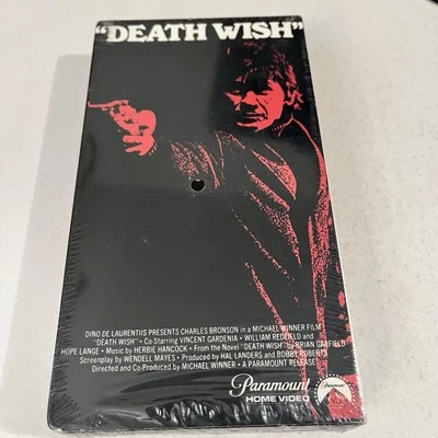 BACK WATERMARKS Death Wish (1974 Film)(1980 VHS) Charles Bronson NEW & SEALED - Image 1 of 4