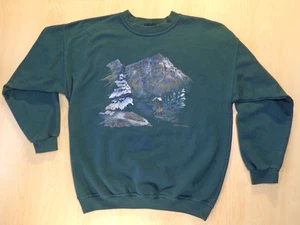VTG Northern Reflections Mountain Cabin Crew Neck Med Sweatshirt USA Made - Picture 1 of 9