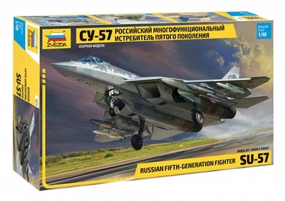 SUKHOI Su-57 RUSSIAN 5th GENERATION FIGHTER - ZVEZDA 1/48 Plastic Kit - Photo 1/3