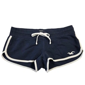 Hollister Y2k Micro Mini Lounge Shorts Damen M Navy Low Rise Cheeky Preppy Bratz - Bild 1 von 7