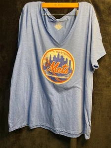 Camiseta para mujer New York Mets cuello en V talla XXL 5th & Ocean MLB mercancía genuina - Imagen 1 de 3