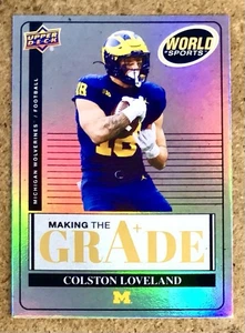 2025 Upper Deck World of Sports Making the Grade Colston Loveland MTG-CL - Imagen 1 de 3