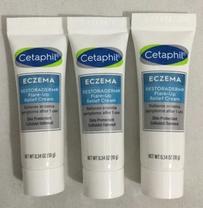 LOT 3 Cetaphil Eczema Restoraderm FLARE-UP Relief Cream .34oz/10g X3 Ex 10/25 - Picture 1 of 3