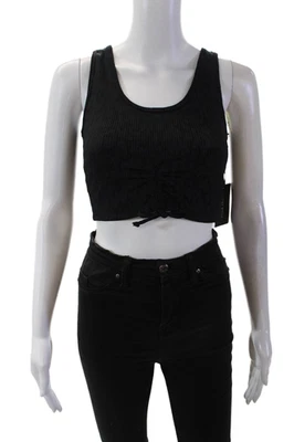 Strut This Womens Activewear Sleeveless Scoop Neck Tank Top Black Size S - Image 1 of 4