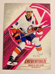 #69 Brock Nelson -New York Islanders- 2024-25 UD Credenciales ROSA Paralelo 15/99 - Imagen 1 de 2