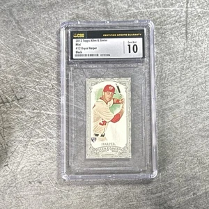 2012 Topps Allen & Ginter Bryce Harper Mini Black Border RC CSG CGC Gem Mint 10 - Picture 1 of 2
