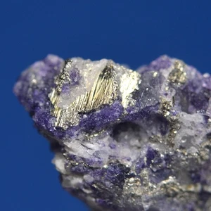 Calaverite e fluorite con Qtz & Celestine, Cripple Crk, Teller Co., Colorado 2406 - Foto 1 di 4
