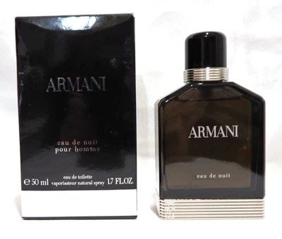ARMANI Eau De Nuit Pour Homme 50ml EDT Spray Mens Discontinued Unsealed   "READ" - image 1 of 4