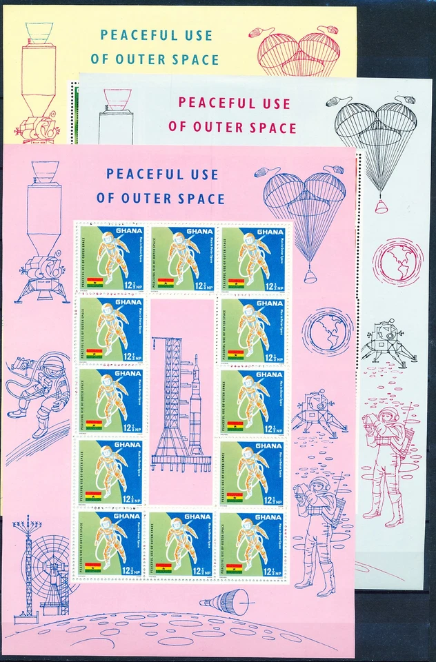 XE56533 Ghana peaceful use of outer space sheets XXL MNH - Image 1 of 1