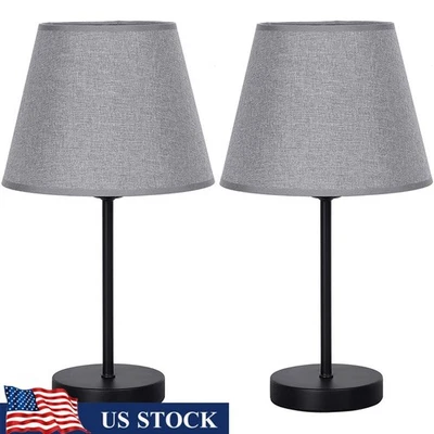 Juego de 2 lámparas de mesa pequeñas vintage mesita de noche iluminación oficina dormitorio Foto 1 de 3