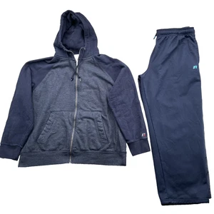 Russell Trainingsanzug Herren XL Hoodie Jogger Sweat Set Athleisure Y2K Sportswear Gym - Bild 1 von 13