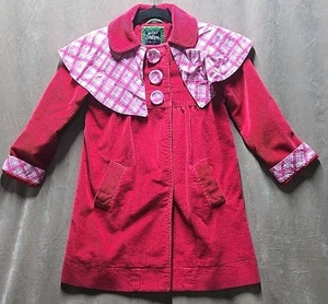Mini Boden Mädchen 7 - 8 Jugend Cord Blazer Karobündchen gefüttert Jacke rot Herbst - Bild 1 von 10