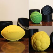 Sport Fans Bath Bomb Molds set: Football, Basketball & soccerball 3D Printed DIY