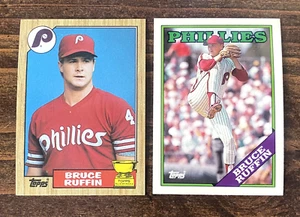 Lot of 2 Bruce Ruffin Cards~1988 Topps TIFFANY #268-1987 Topps #499 (RC) - Picture 1 of 4