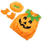  3 Sets Säuglings-Halloween-Party-Kostüm Kürbis Cutie Babymantel Kind Dreieck