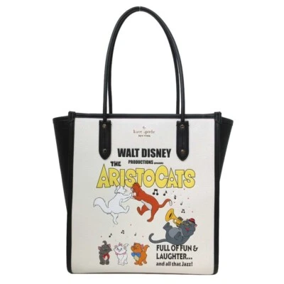 Bolso de Mano Kate Spade Disney Aristocats North South Cuero Color Blanco Moda Foto 1 de 4