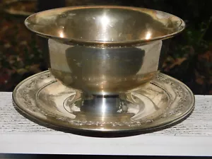 Antiguo cuenco de pedestal Gorham 1164 de plata de ley 925 7,38 g 6,3" fondo reposado - Imagen 1 de 7
