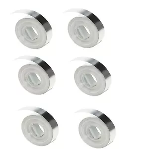 (6 confezioni) Nastro non adesivo etichetta metallo rinoceronte, 0,5" x 16 piedi, alluminio - Foto 1 di 2