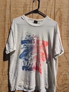 Vintage waynes world Carowinds The Hurler T Shirt Size XL Has Stains RARE FIND - Picture 1 of 8
