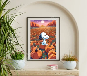 Impresión artística Snoopy LA GRAN CALABAZA 11"x 17" - Imagen 1 de 2