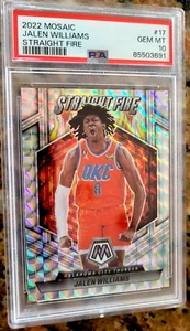 Jalen Williams 2022/23 Panini Mosaic #17 Straight Fire Mosaic Silver PSA 10 - Bild 1 von 2