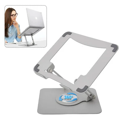 360° Metal Portable Laptop Tablet Stand Riser Bracket Adjustable Holder Foldable - Image 1 of 4