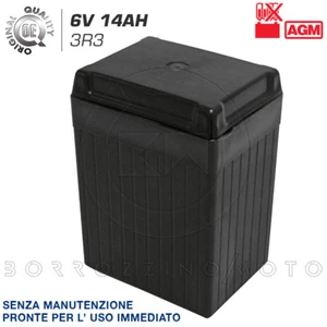 BATTERIA TIPO ORIGINALE D EPOCA 6V 14AH AGM MOTO GUZZI FALCONE 1A SERIE 500 1970 - Foto 1 di 2