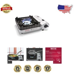 Lightweight Portable Butane Stove - 15,000 BTU Output for Camping & Emergencies - Picture 1 of 9