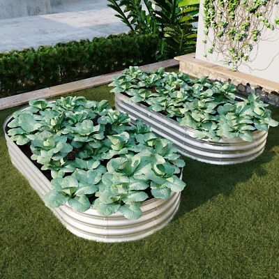 6x3x1ft Raised Garden Bed Kit, Heavy Duty Galvanized Planter Beds for Outdoor - Image 1 of 4