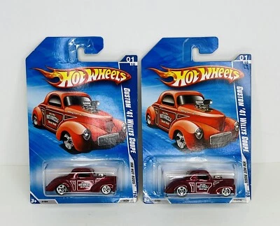 2-Hot Wheels '10 Custom '41 Willys Coupe 139/240 HW Hot Rods 1/10 Red Speed Shop - Image 1 of 4