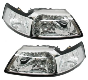 Faros transparentes cromados para Ford Mustang 99-04 nuevo en caja par - Imagen 1 de 1