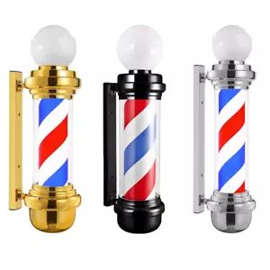 Barber Pole Light, Hair Salon Open Sign, Barber Shop Rotating Red Blue 28'' 32'' - Picture 1 of 96